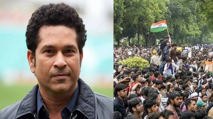 Paper Leak Protest, Sachin Tendulkar