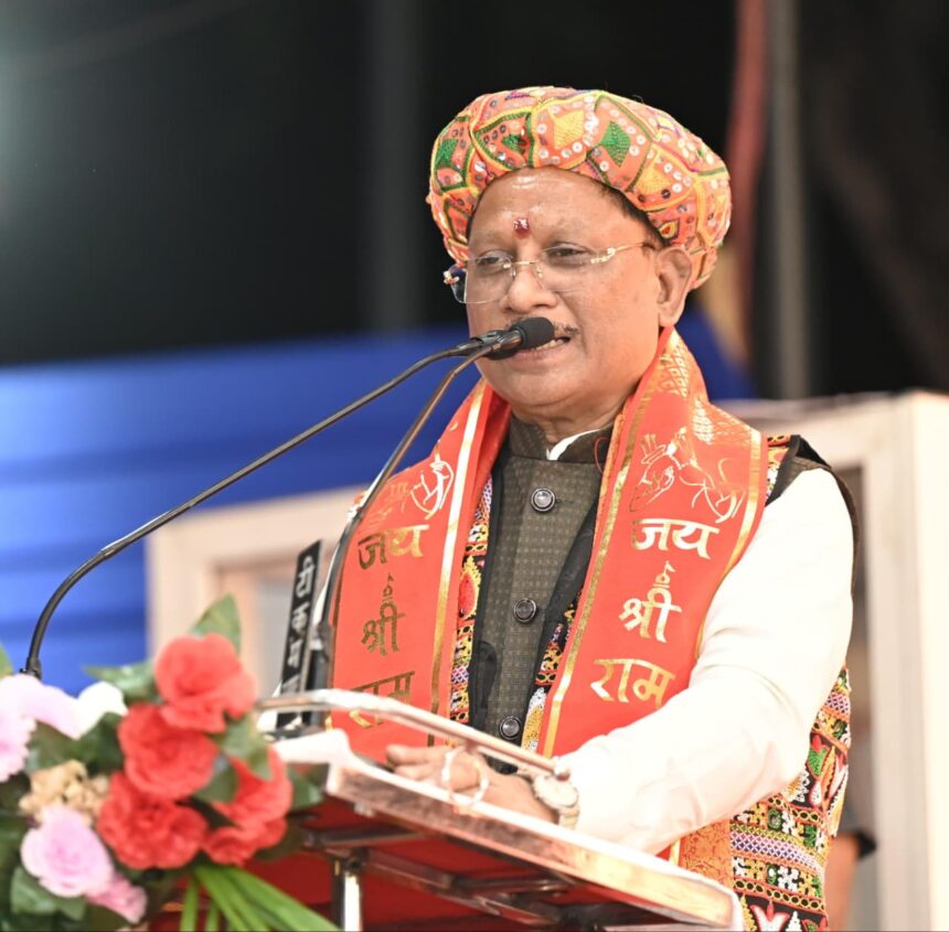 विष्णु देव साय, मुख्यमंत्री निवास, गरबा उत्सव, नवरात्रि, महिला सशक्तीकरण,
